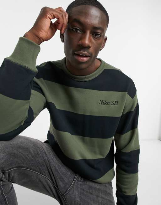 Nike striped cheap sweatshirt