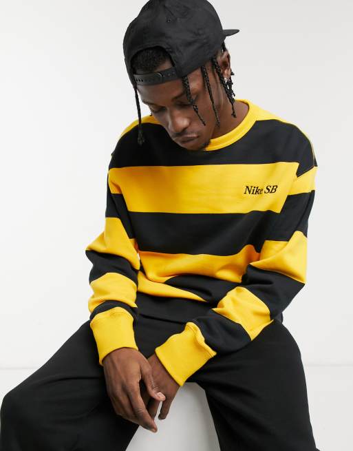 Black and yellow outlet crew neck