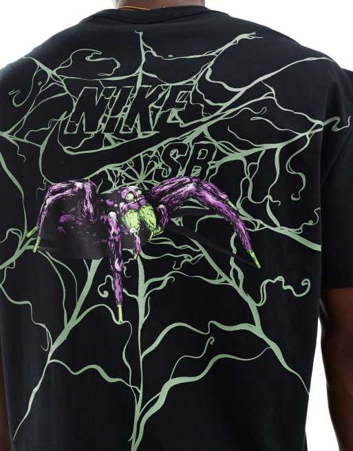 Nike – SB – Svart t-shirt med spindeltryck, 4 av 4