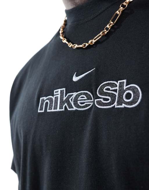 Nike - SB - T-shirt nera squadrata con stampa, 3 di 4