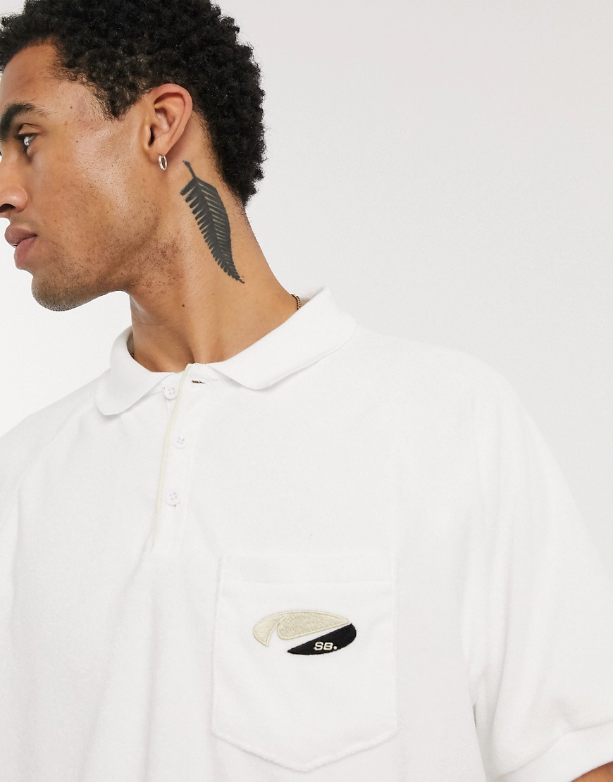 Nike SB - Terry - Poloshirt in wit