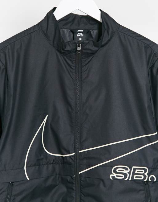 Nike SB tracksuit jacket in black ASOS