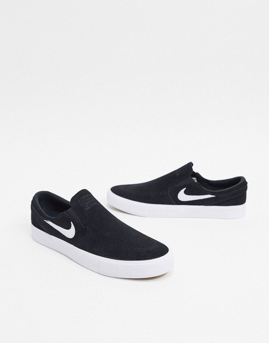 Nike SB Zoom Janoski Remastered slip-on trainers in black