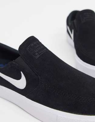 nike black slip on trainers