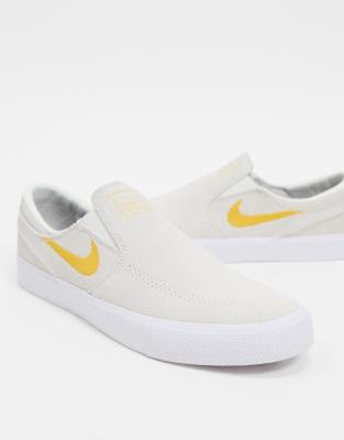 nike white slip on