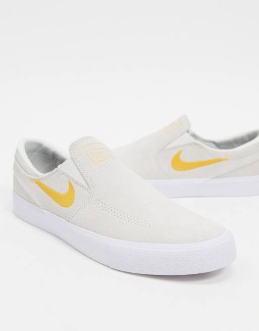 White nike store janoski slip on