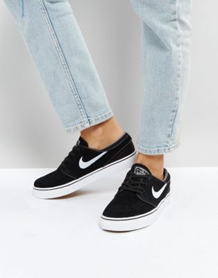 Nike SB – Zoom Janoski – Sneaker aus schwarzem Wildleder
