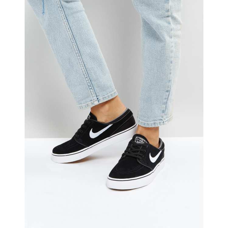 Nike janoski cheap black suede