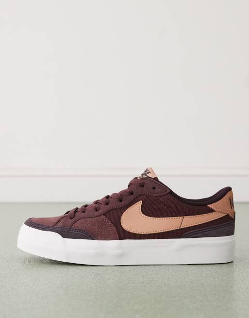 Nike SB - Zoom Pogo Plus - Sneakers in bordeauxrood en bruin , 2 van 5