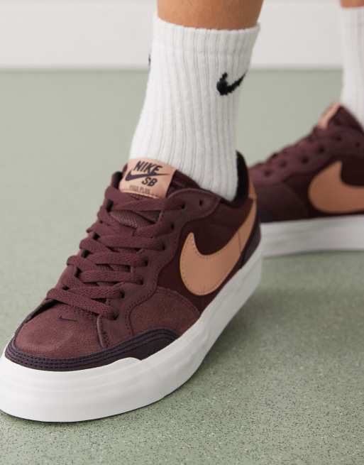 Nike SB - Zoom Pogo Plus - Sneakers in bordeauxrood en bruin , 5 van 5