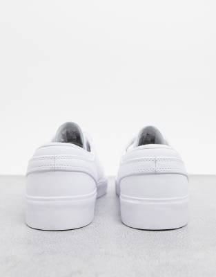 nike sb zoom stefan janoski white leather skate shoes