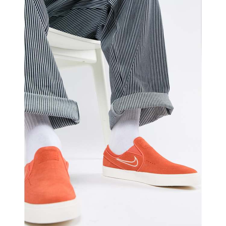 SB Zoom Stefan Janoski Slip On Trainers In Orange 833564-800 | ASOS