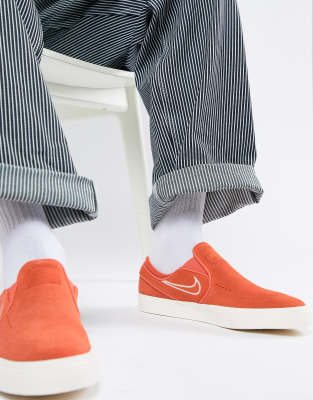 nike janoski slip on arancione