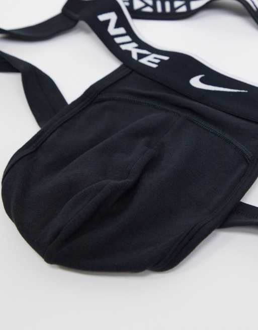 Nike – Schwarze Jockstraps aus Baumwollstretch im 3er-Pack, 4 von 4