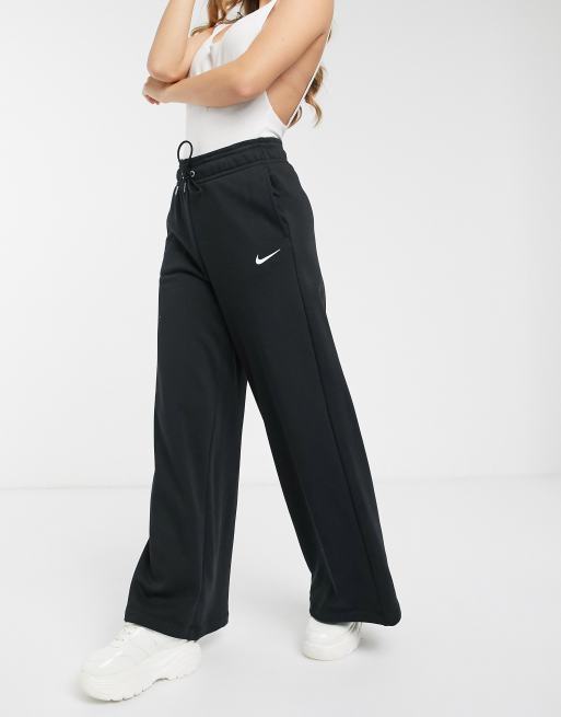 Nike Schwarze Jogginghose Mit Weitem Bein Und Hohem Bund Asos