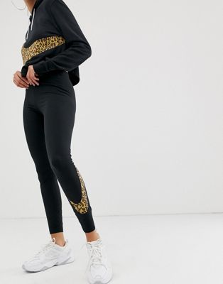 nike black leggings with leopard swoosh