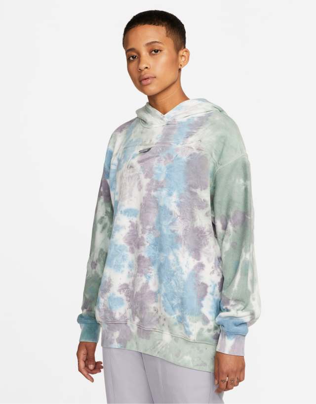 Nike Seasonal Classics Pack acid wash oversized hoodie in purple/multi