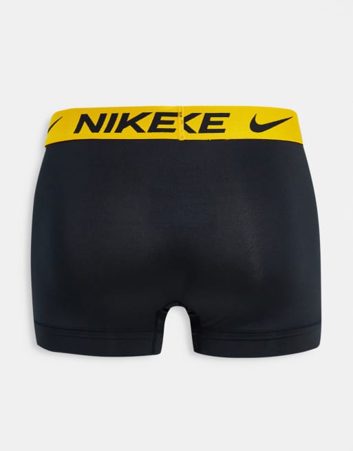 Nike - Set van 3 boxershorts van microvezel in zwart met gekleurde tailleband, 2 van 4