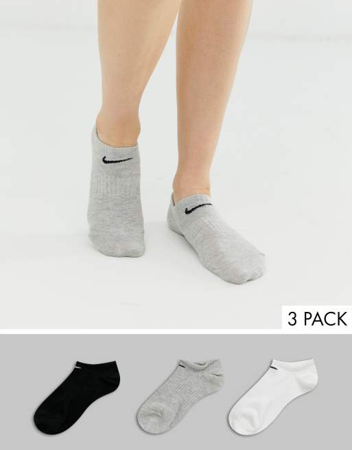 Nike - Set van 3 paar sportsokken in zwart, wit en grijs