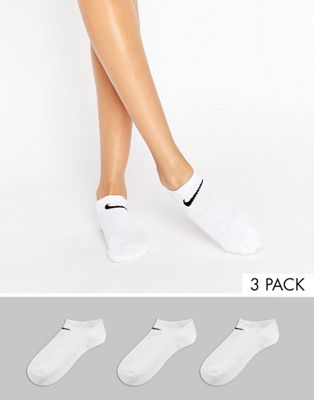 Nike - Set van 3 paar witte, lage lichtgewicht sokken