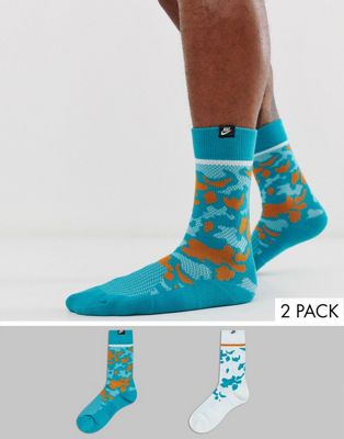 Nike - Set van twee paar sokken met camouflageprint-Multi