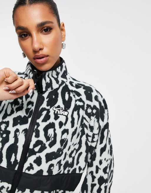 Black and cheap white leopard jacket