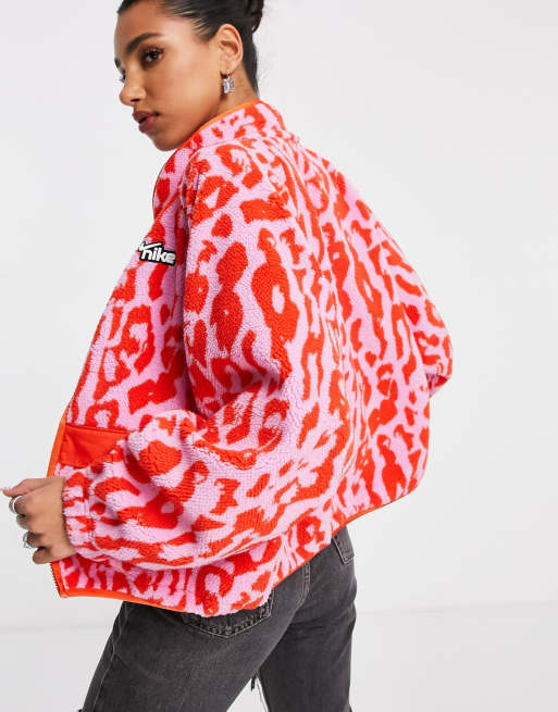 Animal print sherpa on sale jacket