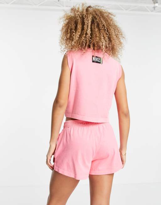 Nike Short d lav taille haute Rose fluo