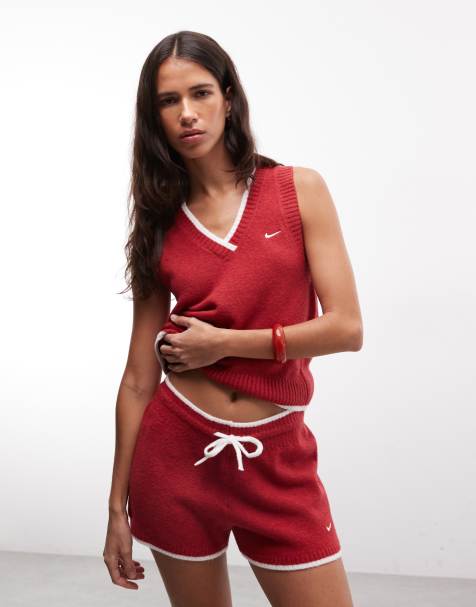 Nike short en maille rouge - view 1