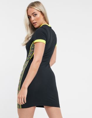 yellow and black nike dress