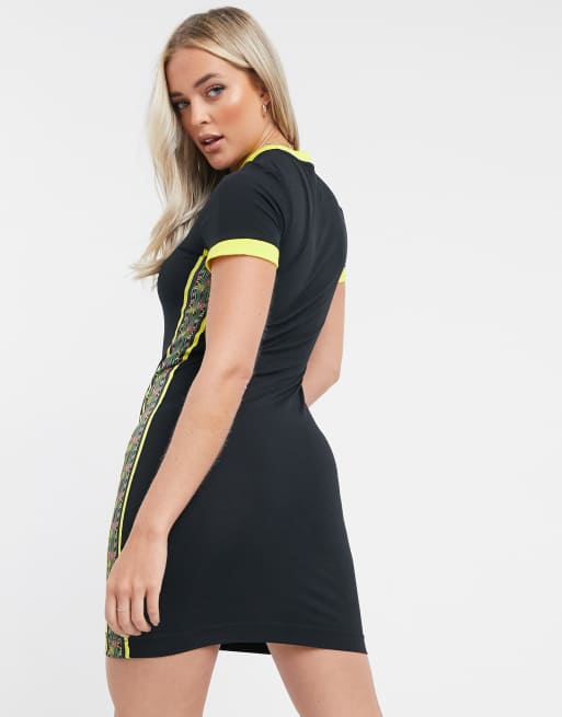 Yellow and black store nike dress