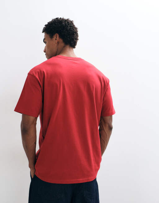 Nike short-sleeved logo t-shirt in deep red, 5 of 9