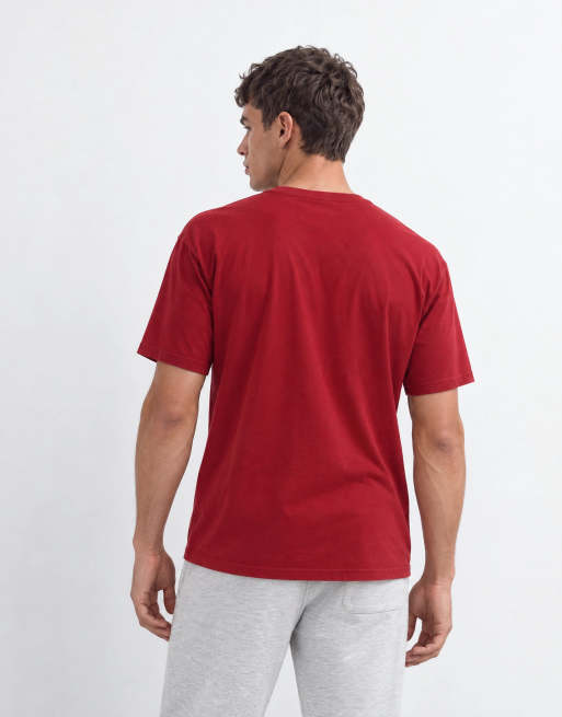 Nike short-sleeved logo t-shirt in deep red, 8 of 9