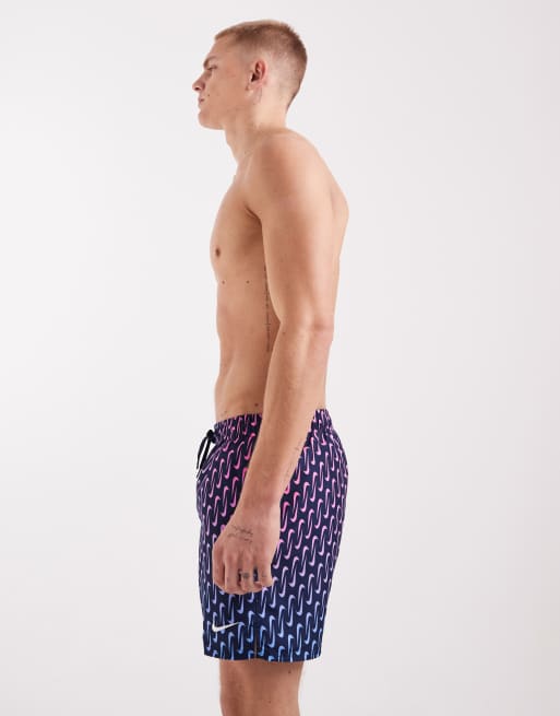 Nike - Shorts de baño de 5" azul marino con estampado de logo Volley, 3 de 5