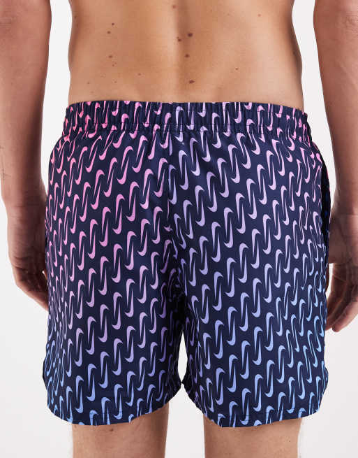 Nike - Shorts de baño de 5" azul marino con estampado de logo Volley, 5 de 5