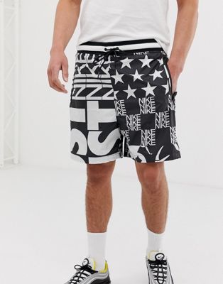 Nike – Shorts med flera loggor-Marinblå