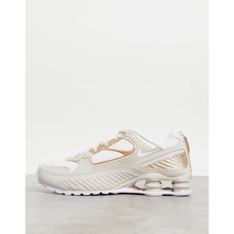 Nike Shox Enigma 9000 Sneaker in WeiB und Sand ASOS