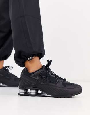 nike shox black and silver