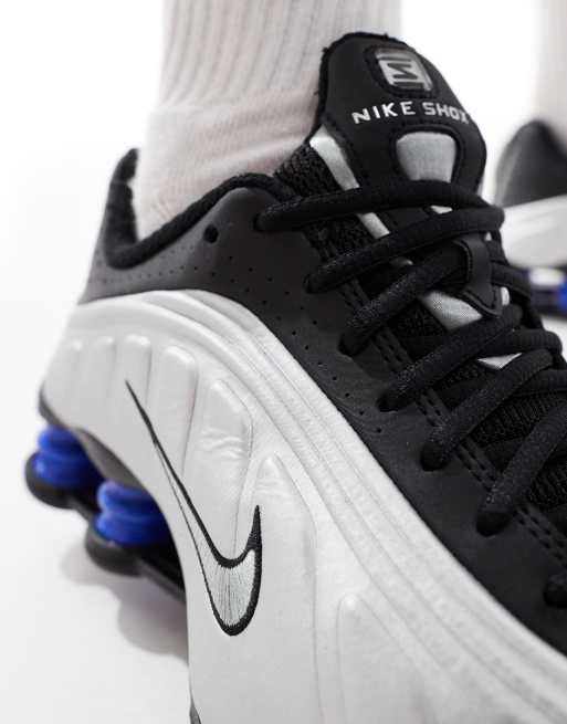 Nike Shox R4 sneakers in black and silver | ASOS