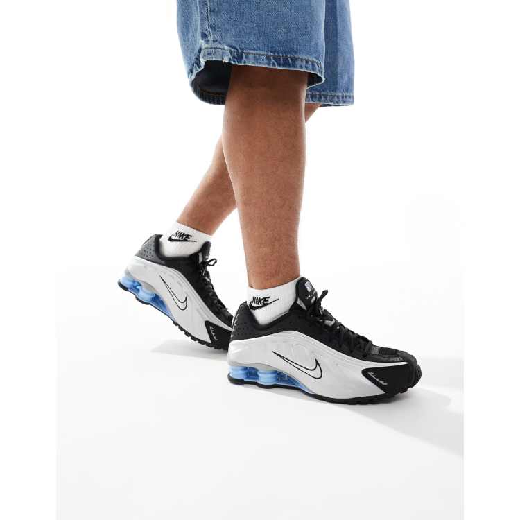 Nike Shox R4 sneakers in black and silver | ASOS