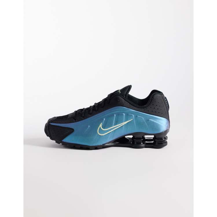 Nike Shox R4 sneakers in metallic blue | ASOS