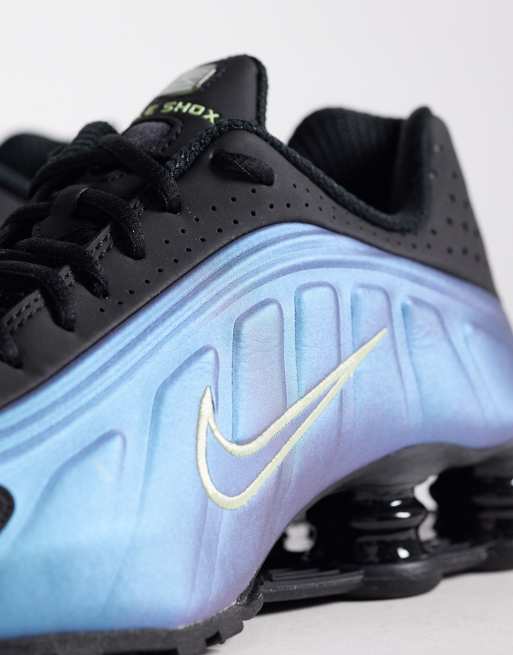 Nike Shox R4 sneakers in metallic blue | ASOS
