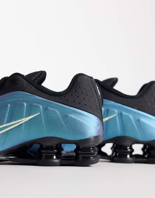 Nike Shox R4 sneakers in metallic blue | ASOS