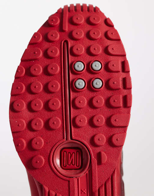 Nike Shox R4 sneakers in red, 5 of 5