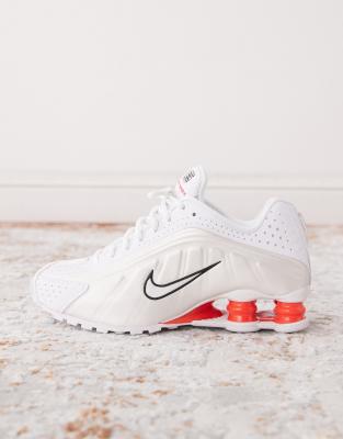 Nike Shox R4 Rubber-trimmed Shell Sneakers