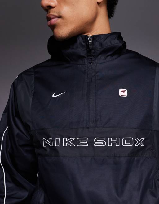 Nike – Shox – Svart och grå, vävd jacka med dragkedja, 5 av 5