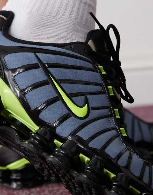 Nike shox noir et bleu best sale