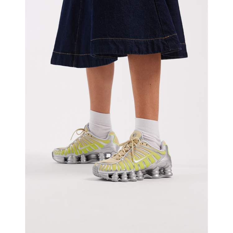 Nike Shox TL Fade sneakers in gray and green | ASOS