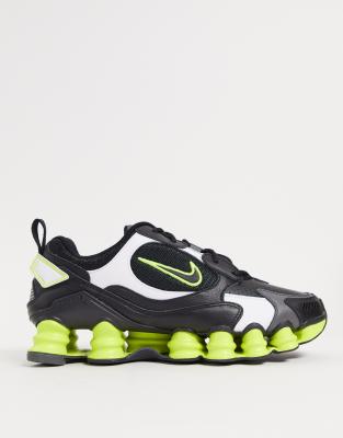 nike shox tl black yellow