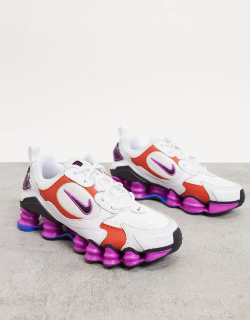 Nike Shox TL Nova white and orange and purple